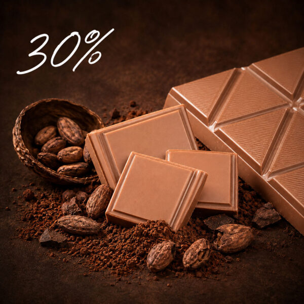 30% Schokolade (Kakaoanteil)