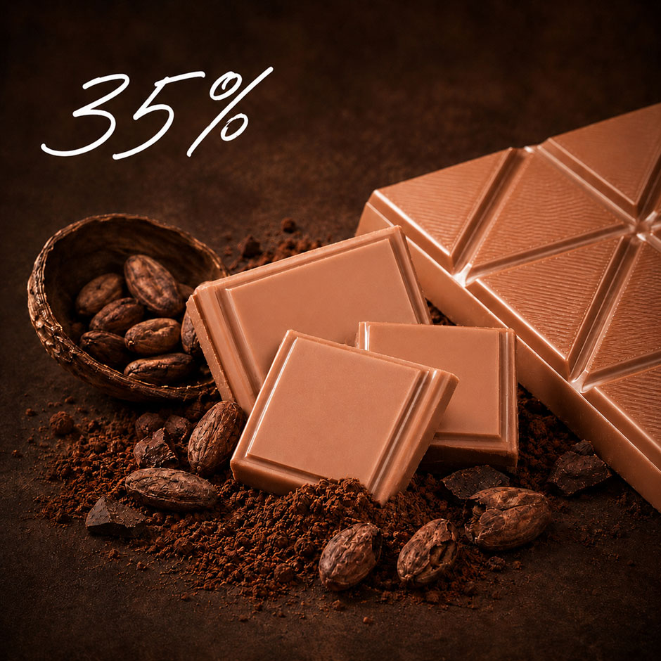 35% Schokolade (Kakaoanteil)