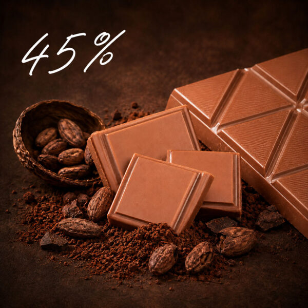 45% Schokolade (Kakaoanteil)