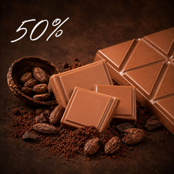50% Schokolade (Kakaoanteil)