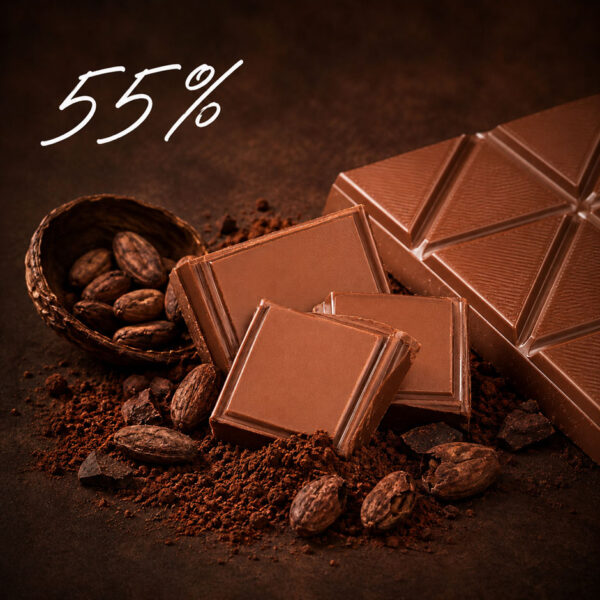 55% Schokolade (Kakaoanteil)