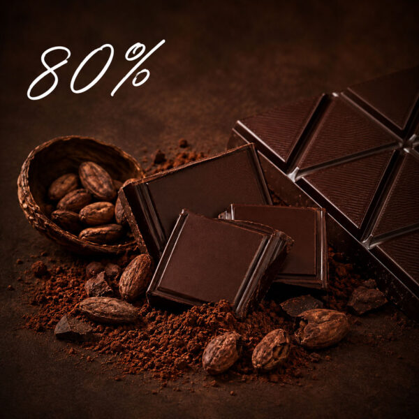 80% Schokolade (Kakaoanteil)